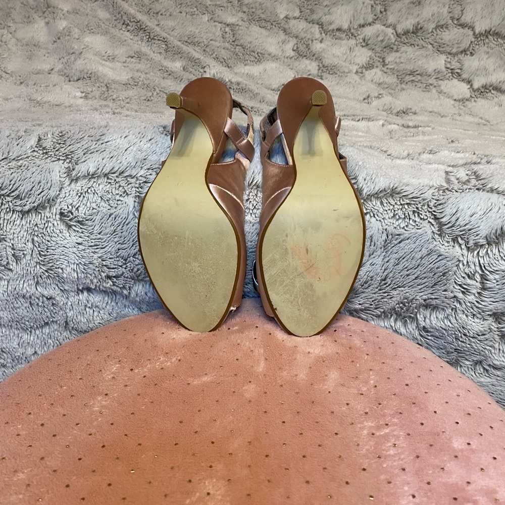 Steve Madden Luxe pink satin slingbacks w/crystals - Picture 6 of 12